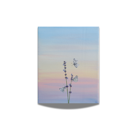 "Cabbage Whites on Lavender" Fine Art Print