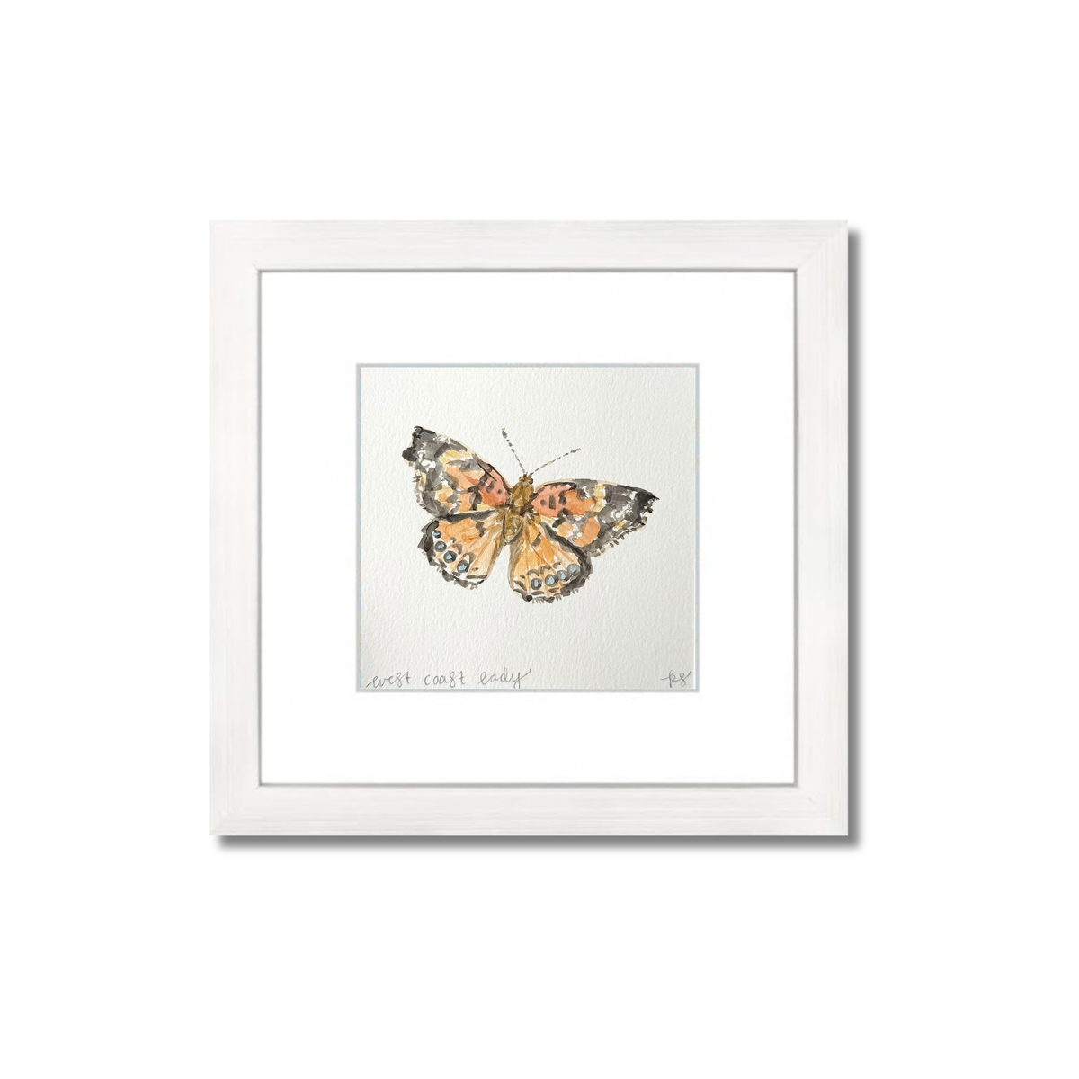 West Coast Lady Watercolor (Framed)