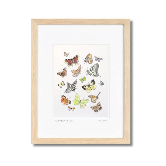 Butterflies of Ojai Watercolor (Framed)